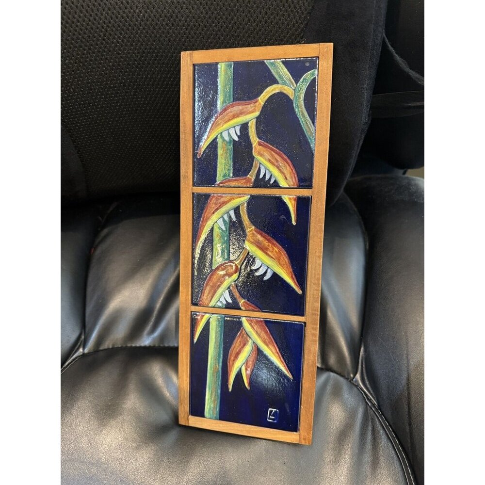Bird of Paradise  Decorative Ceramic Art Tile 13x5 Art on Tiles Italy